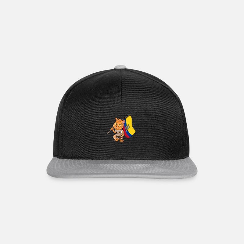 Ecuador Fan Cat - Snapback Cap - black/grey