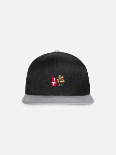 Dänemark Rasta Hund - Snapback Cap - Schwarz/Grau