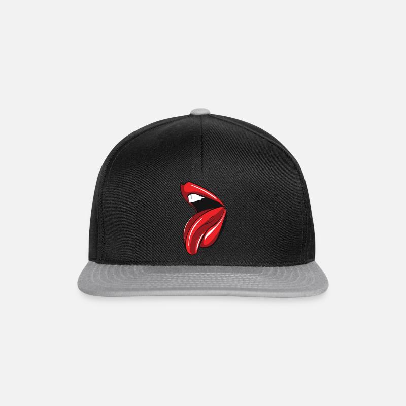 bouche - Casquette snapback - noir/gris