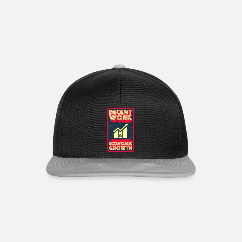Retro Decent Work - Snapback Cap - black/grey