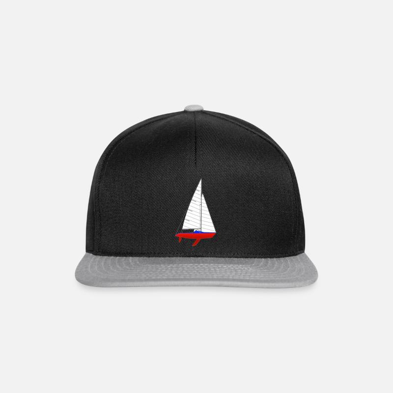 Segelboot - Snapback Cap - black/grey