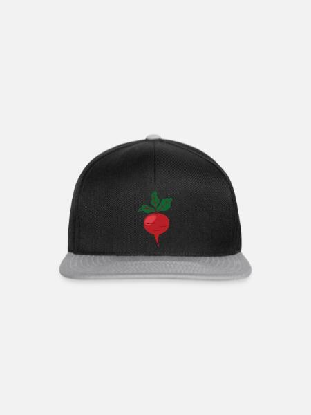 Rote Beete - Snapback Cap - Schwarz/Grau