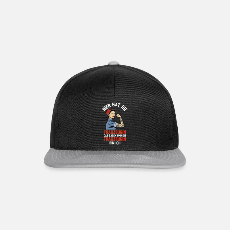 Trauzeugin - Snapback Cap - Schwarz/Grau