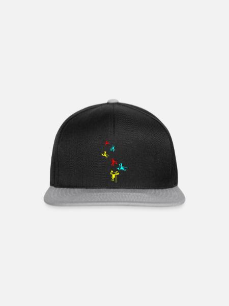 Sattel Symbol - Snapback Cap - Schwarz/Grau