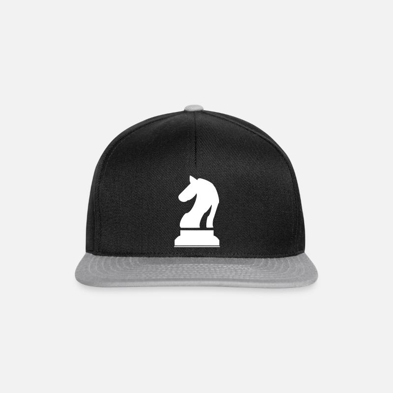 Springer (centré) - pièces d’échecs - Casquette snapback - noir/gris