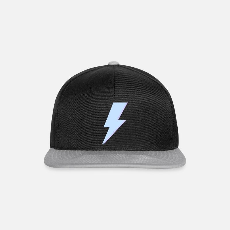 Retro thunder bolt - Retro lightning bolt - Snapback Cap - Schwarz/Grau