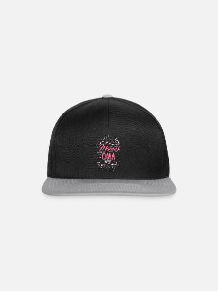 Zukünftige Oma Grossmutter Geschenkidee - Snapback Cap - Schwarz/Grau