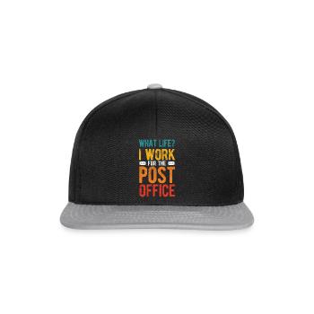 Briefträger Und Paket-Zusteller Für Postboten - Snapback Cap - Schwarz/Grau - Vorne