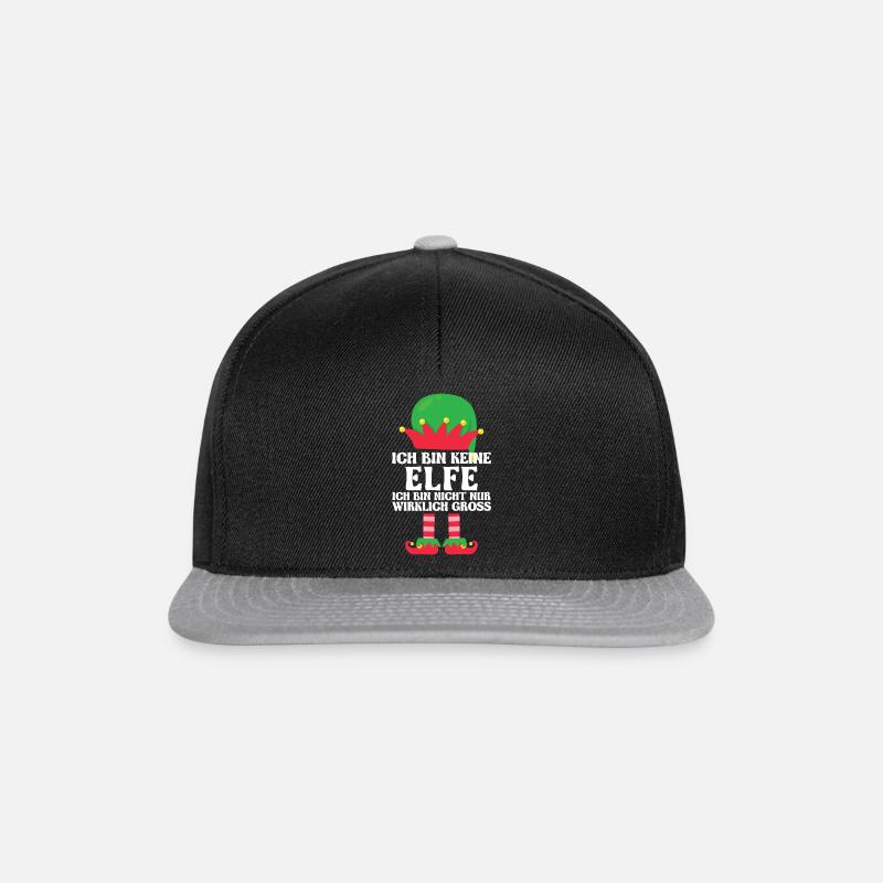 Weihnachten Elfe Weihnachten Elf Geschenk - Snapback Cap - Schwarz/Grau