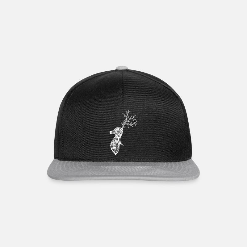 Hirsch - Snapback Cap - Schwarz/Grau