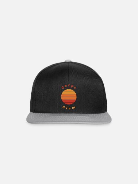 Carpe diem - Snapback Cap - Schwarz/Grau