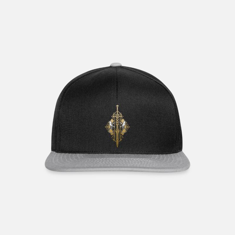 Epée Dragon - Casquette snapback - noir/gris