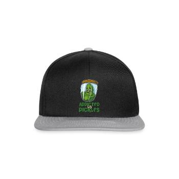 Fruits, jardin, concombres, cornichons, cornichons - Casquette snapback - noir/gris - Devant