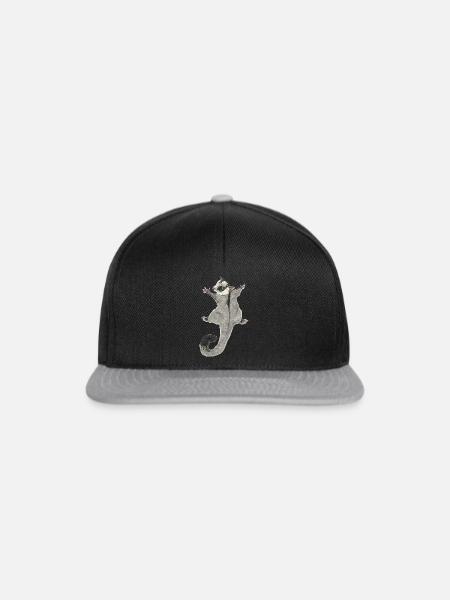 Kurzkopfgleitbeutler Sugar Glider - Snapback Cap - Schwarz/Grau