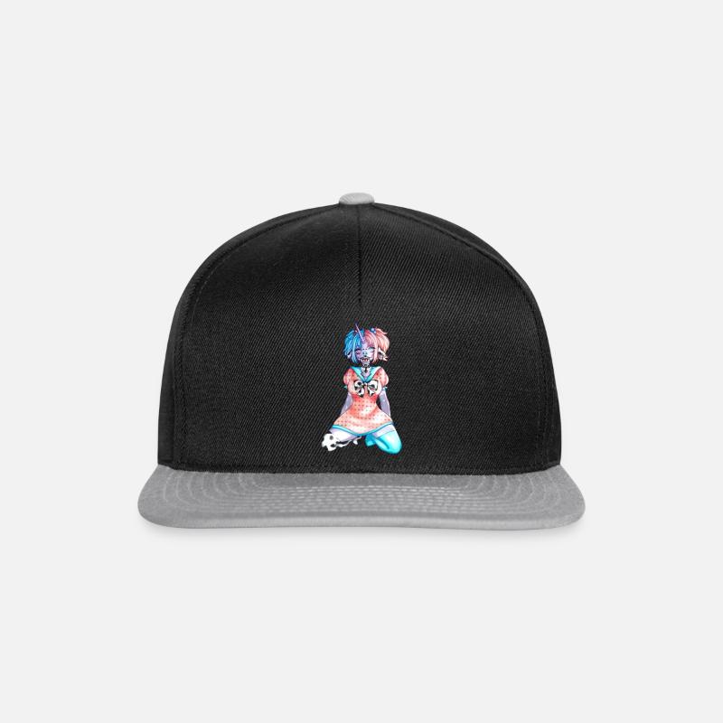 Anime Design - Snapback Cap - Schwarz/Grau