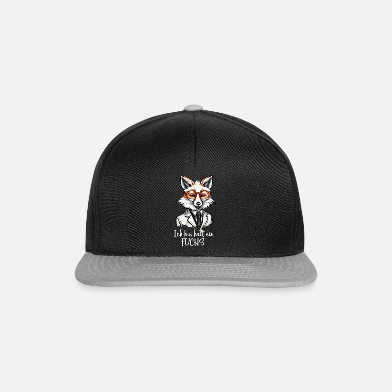 ich bin halt ein Fuchs - Snapback Cap - Schwarz/Grau