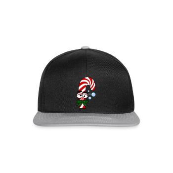 Drunken candy cane - Snapback Cap - black/grey - Front