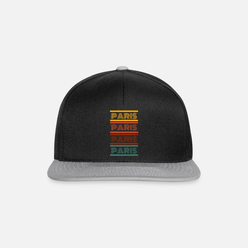 Paris in prächtigem Stil - Snapback Cap - Schwarz/Grau