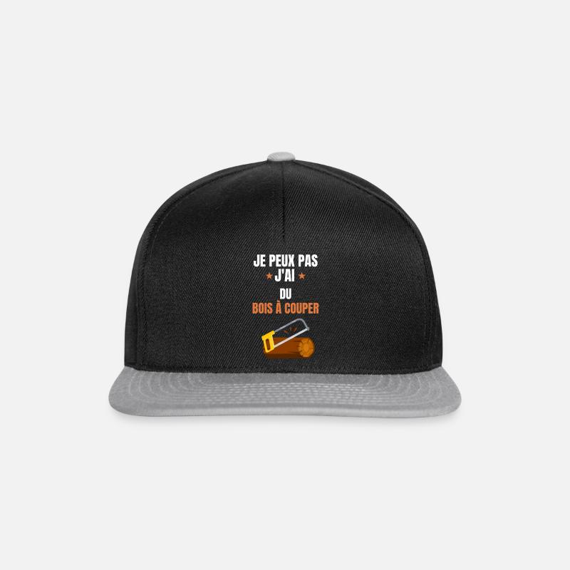 je peux pas j'ai du bois à couper - Casquette snapback - noir/gris