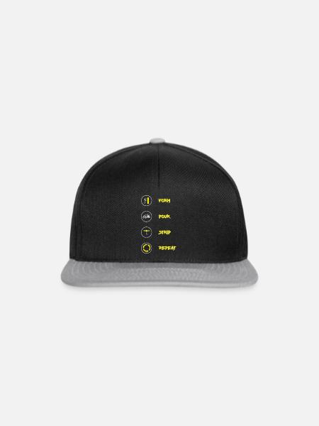 Beton Betonfertiger Betonmischer - Snapback Cap - Schwarz/Grau