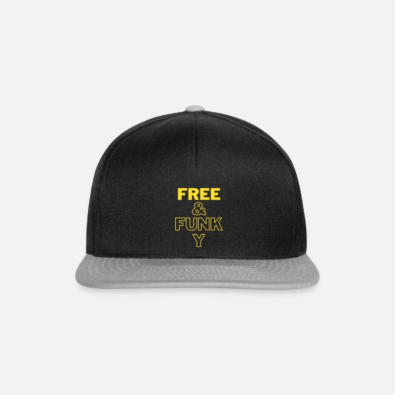free & funky - Snapback Cap - Schwarz/Grau
