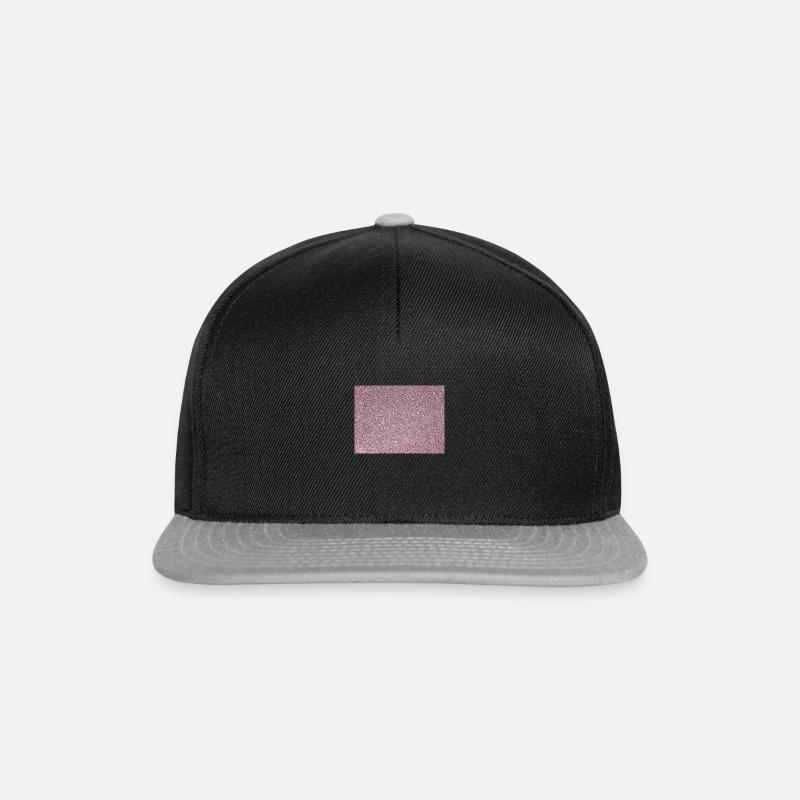 Vintage pink rose false glitter background - Snapback Cap - black/grey