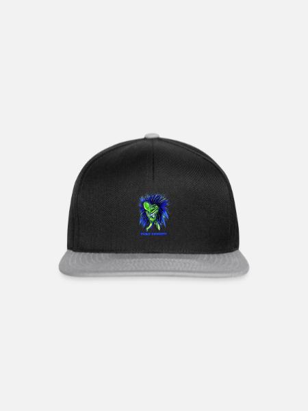 WAGGIS FACE BLUE - Snapback Cap - Schwarz/Grau