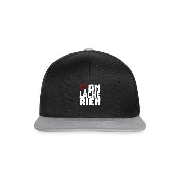 on lâche rien - Casquette snapback - noir/gris - Devant