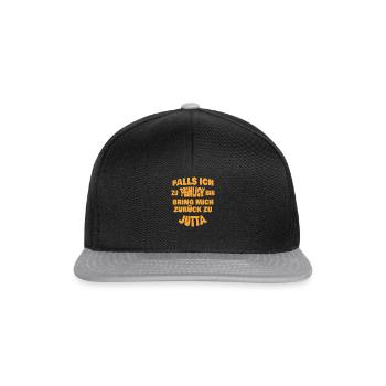Jutta - Snapback Cap - Schwarz/Grau - Vorne