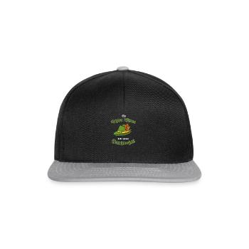 Ein echter Mann liebt seinen Trachtenhut - Snapback Cap - Schwarz/Grau - Vorne