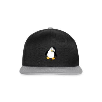 Pinguin Baby Süßer Kleiner Lustig Kind Vogel Liebe - Snapback Cap - Schwarz/Grau - Vorne