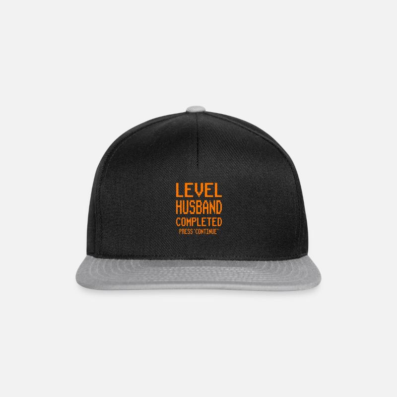 Ehemann Hochzeit Geschenk Husband Gaming - Snapback Cap - Schwarz/Grau