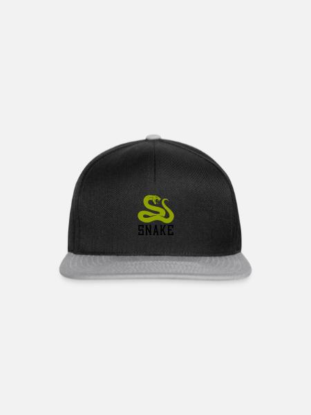 snake - Snapback Cap - Schwarz/Grau