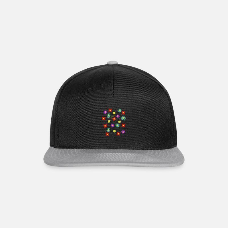 Flower Power Fleur modèle - Casquette snapback - noir/gris