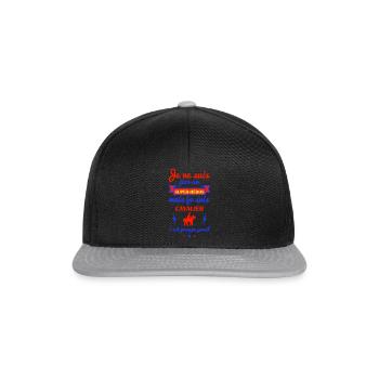 Pas super héros cavalier, fête des pères, cheval - Casquette snapback - noir/gris - Devant