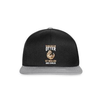 Ein Leben ohne Otter - Snapback Cap - Schwarz/Grau - Vorne