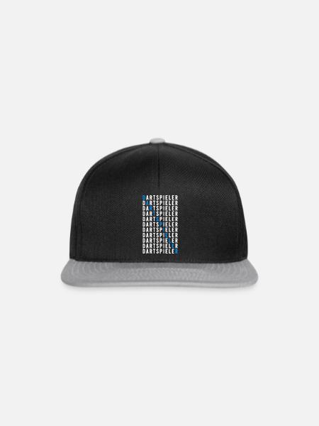 Dartspieler - Snapback Cap - Schwarz/Grau