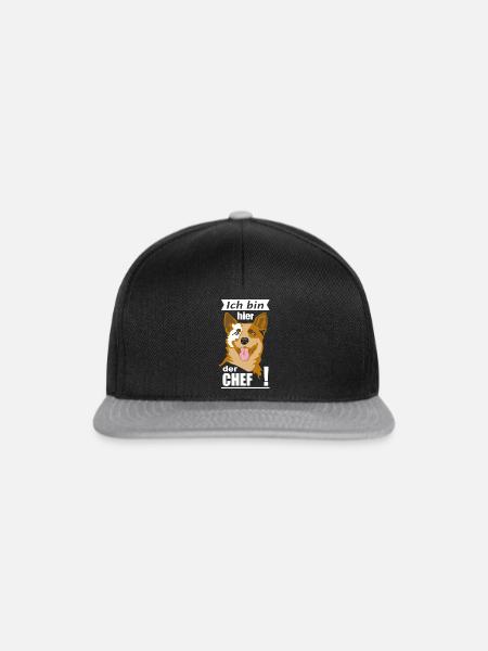 Ich bin Chef Cattle - Snapback Cap - Schwarz/Grau