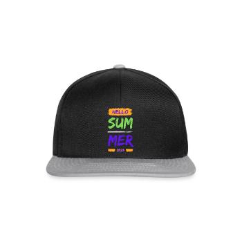 Hello Summer - Snapback Cap - Schwarz/Grau - Vorne