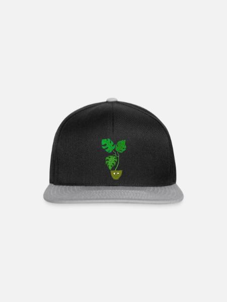 Monstera verärgert - Snapback Cap - Schwarz/Grau