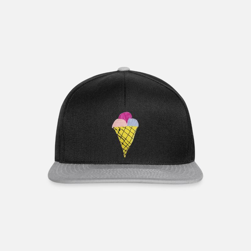 Ice cream with waffle - Snapback Cap - black/grey