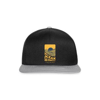 Oceans - Unique Design Made in the EU - Snapback Cap - Schwarz/Grau - Vorne