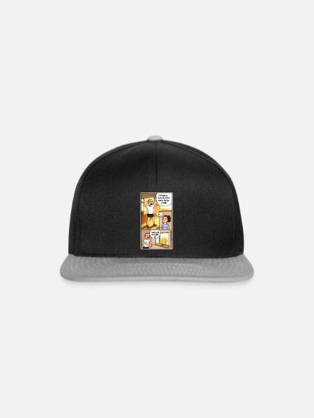 SONNE IST SCHEIßE(N) - Comic - Snapback Cap - Schwarz/Grau
