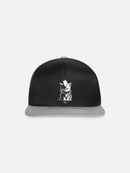 Rebell Kitten - Snapback Cap - Schwarz/Grau