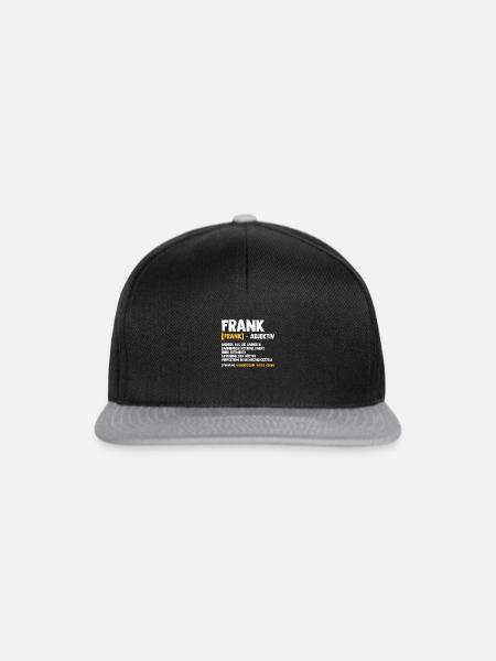 Frank - Snapback Cap - Schwarz/Grau