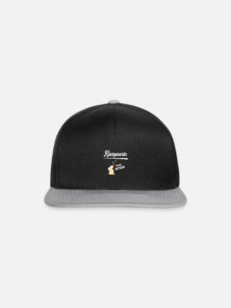 Klempnerin Frohe Ostern Ostergeschenk Klempnerei - Snapback Cap - Schwarz/Grau