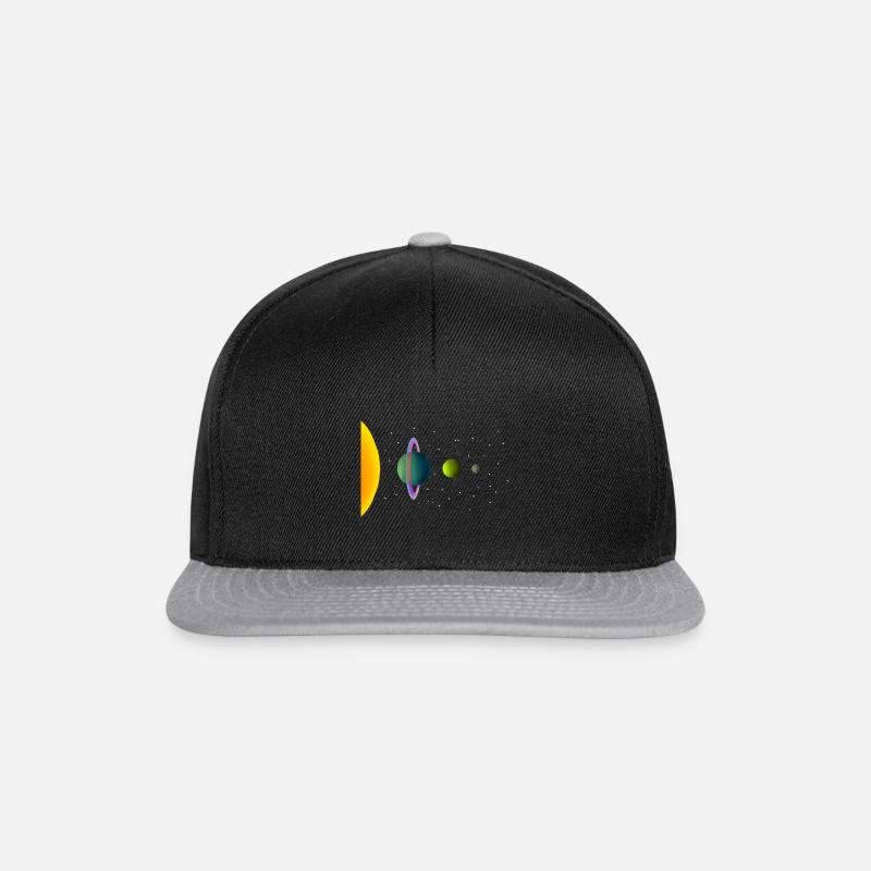 Planètes alignées - Casquette snapback - noir/gris