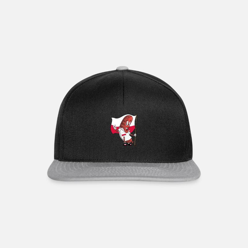 Polnische Schweinsbratwurst - Snapback Cap - Schwarz/Grau