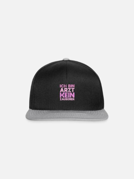 Ich Bin Arzt, Kein Zauberer - Snapback Cap - Schwarz/Grau