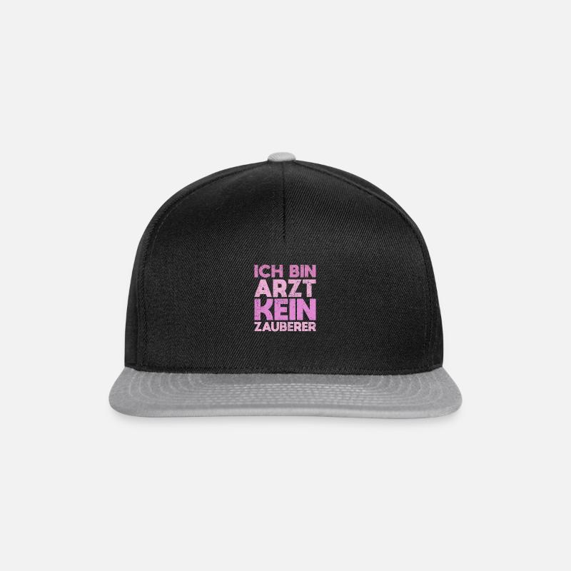 Ich Bin Arzt, Kein Zauberer - Snapback Cap - Schwarz/Grau